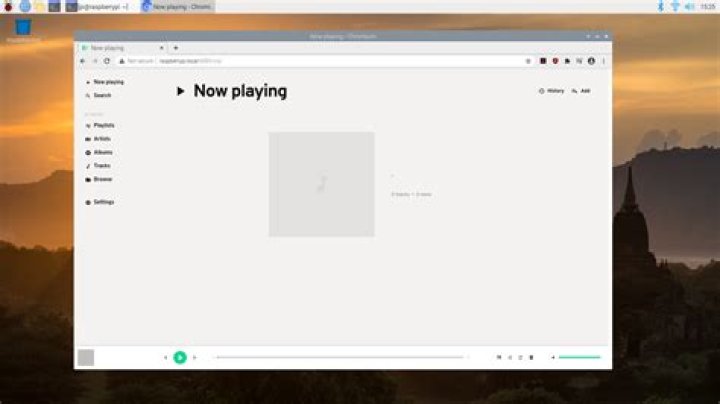 Mopidy Iris web UI no music