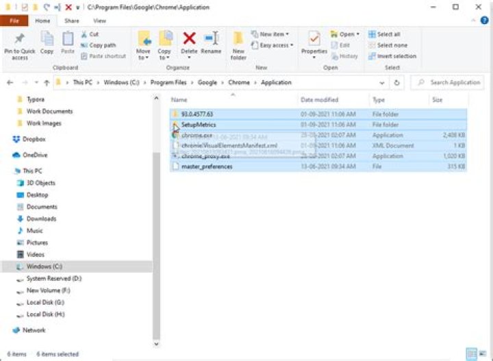 move chrome files system32 folder
