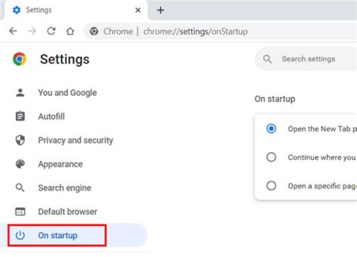 on-startup Chrome