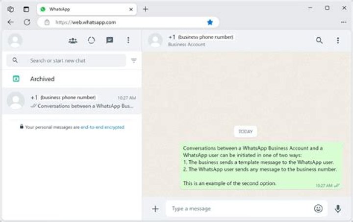 Open WhatsApp conversation