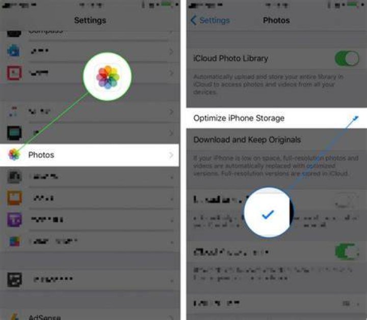 optimize iPhone storage photos