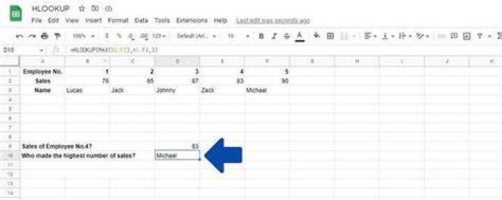 Performing a nested HLOOKUP in Google Sheets