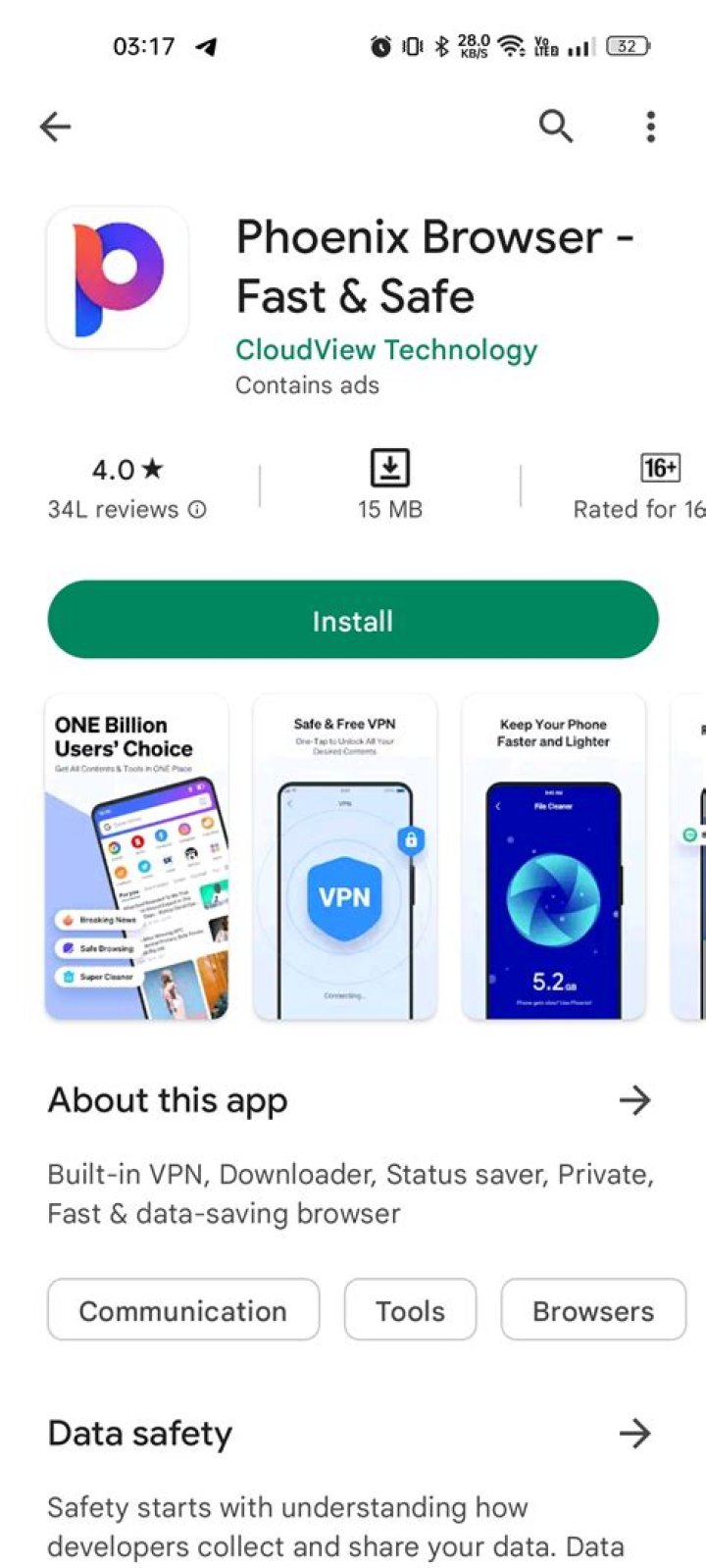 phoenix browser disable annoying options