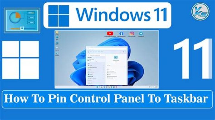 pinning control panel to taskbar