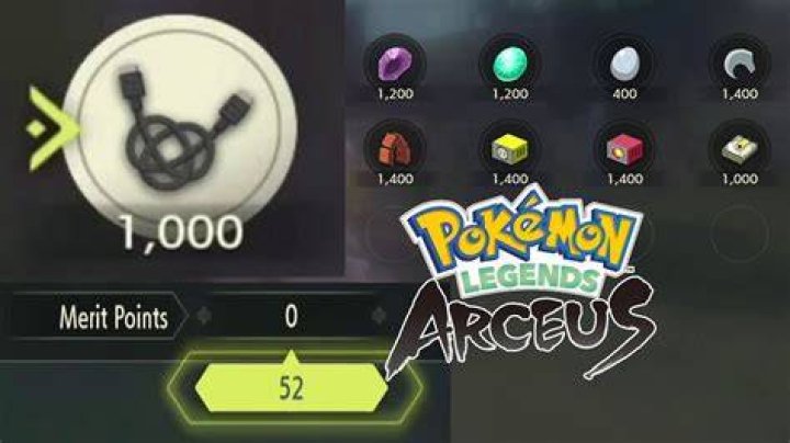 Pokemon Legends Arceus Merit Points Lost satchel menu screenshot.