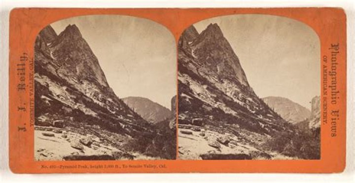Pyramid Peak, height 3,000 ft., Yo Semite Valley, Cal. (Getty Museum)