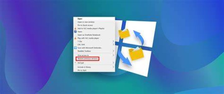 Restoring Previous Version of a File in Windows