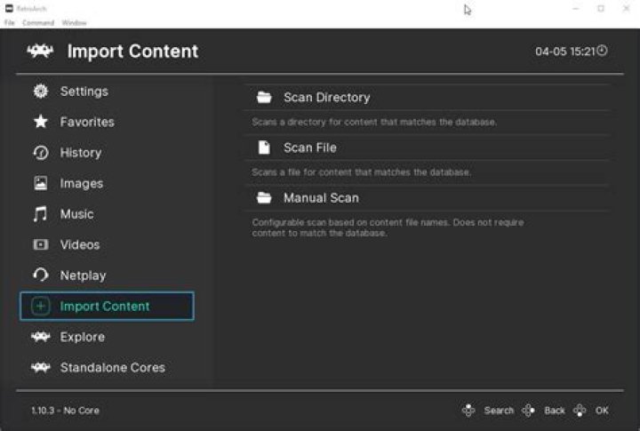 Retroarch Import Content