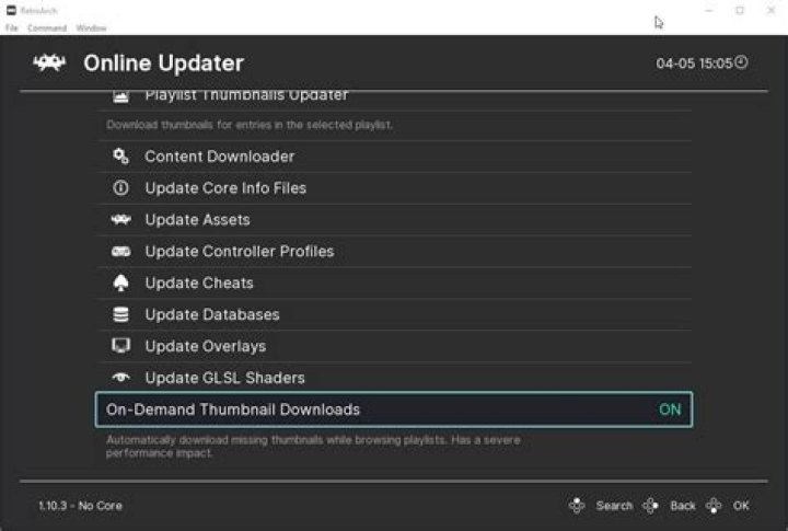 Retroarch More Update Options