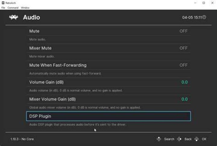 Retroarch Settings Audio DSP