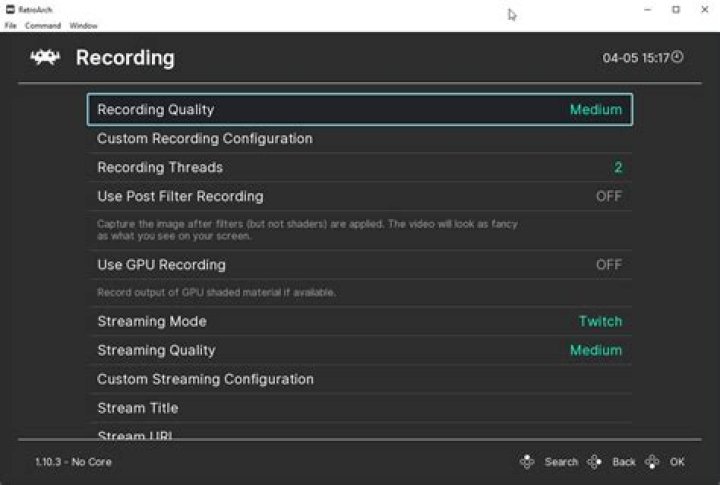 Retroarch Settings Recording