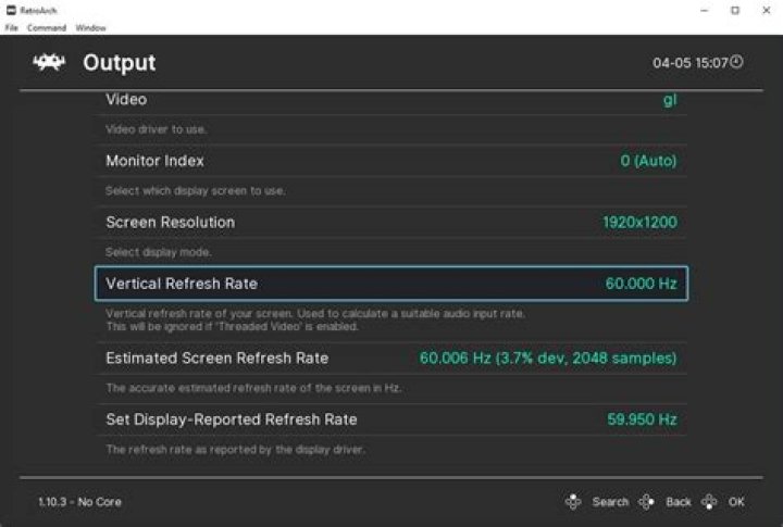 Retroarch Settings Video Output