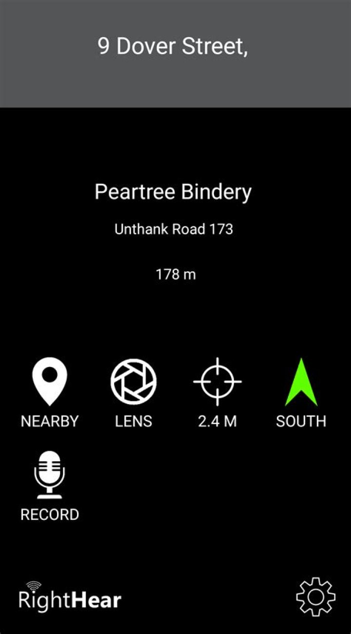 RightHear Accessibility App Detecting Locations