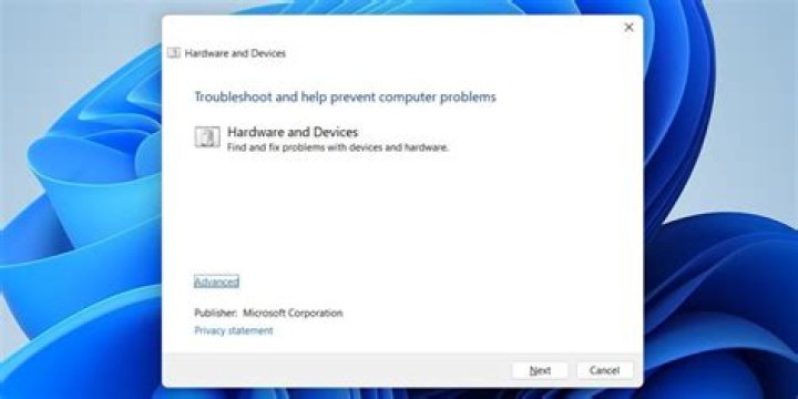 Running the Hardware and Devices Troubleshooter on Windows