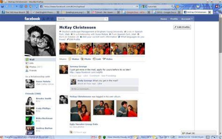Screenshot Facebook page
