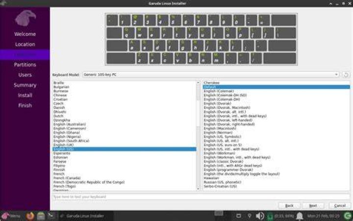 Select language Garuda Linux