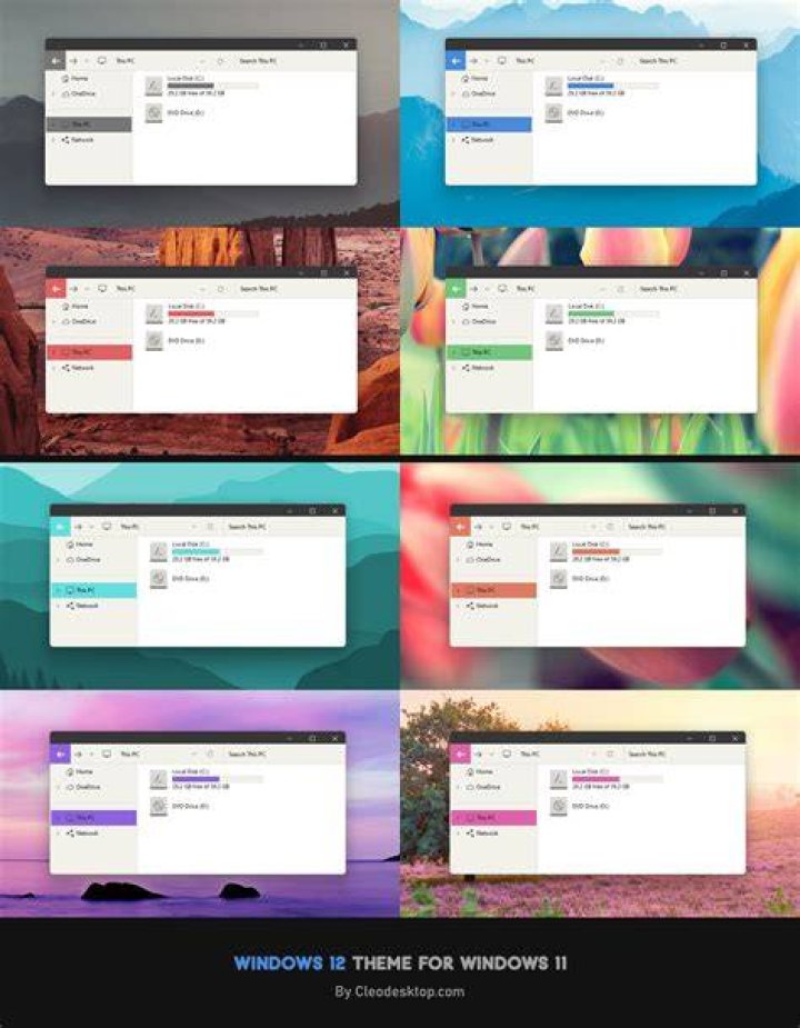 selecting a theme for windows