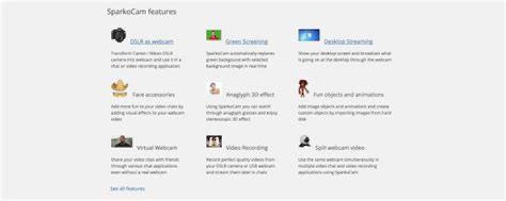 SparkoCam features list