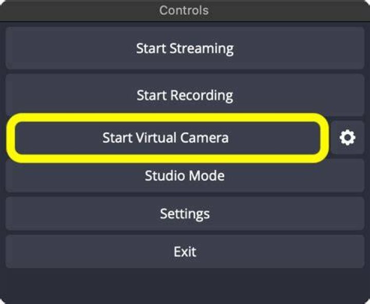 Start Virtual Camera on OBS