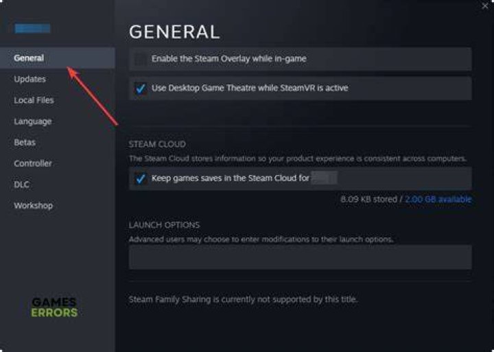 steam game properties general