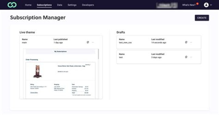 Subscriptions Manager Subscription Edit