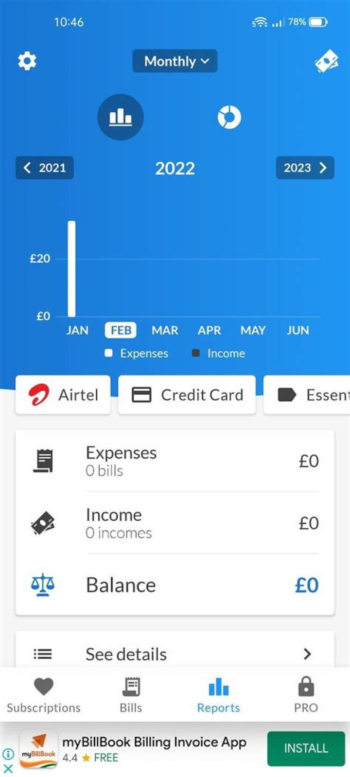 SubX App Reports