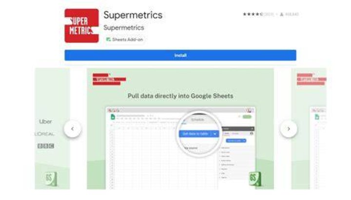 Supermetrics in Google Sheet
