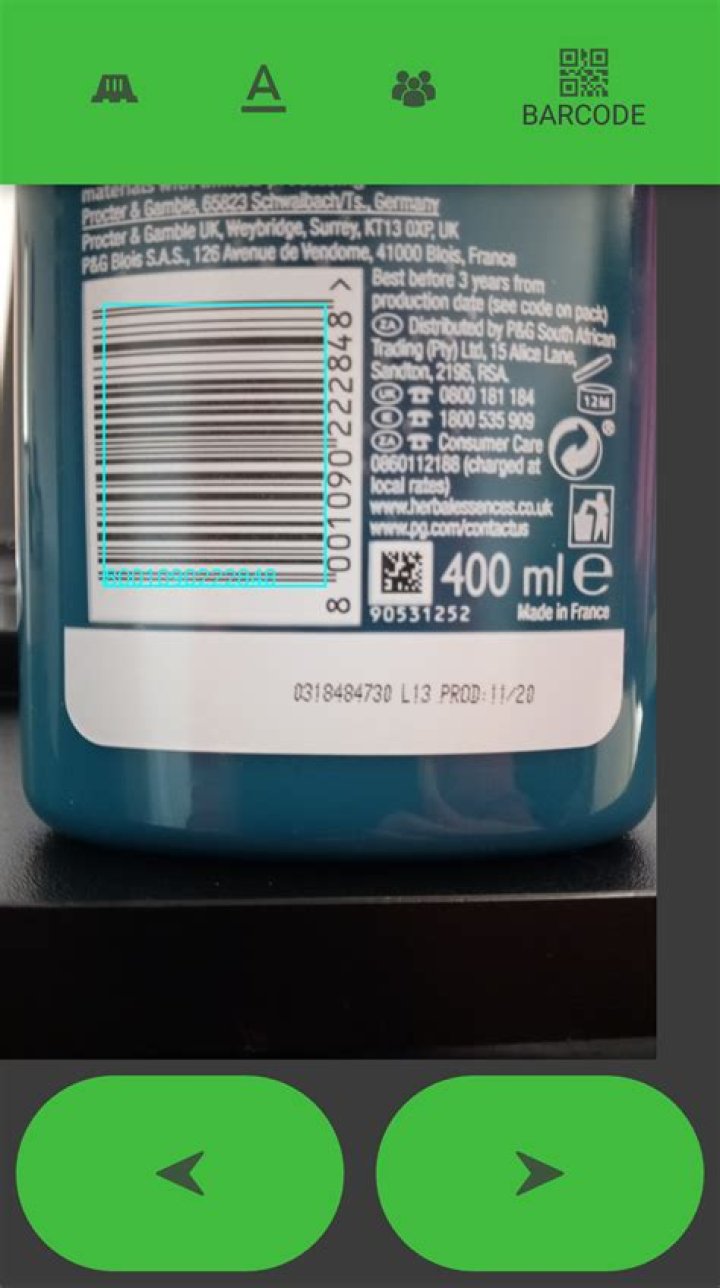 Tensorsight Accessibility App Scanning Barcode