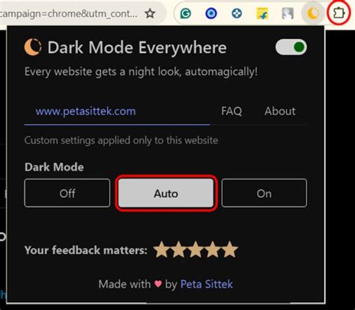 The Auto Dark Mode for Web flag