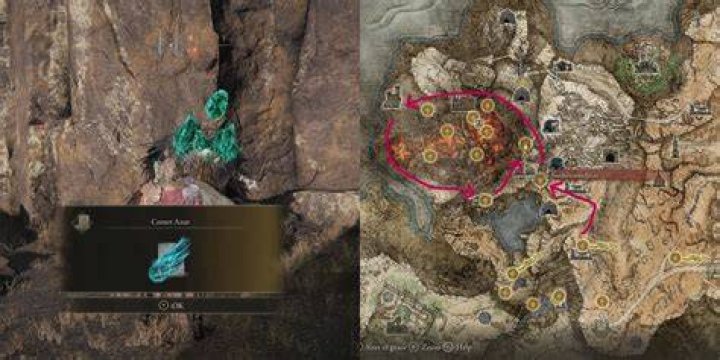The Comet Azur can be collected to the east of the Volcano Manor area.