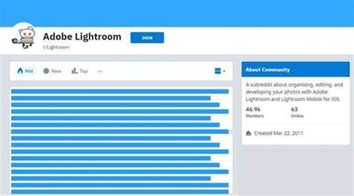 The Lightroom subreddit