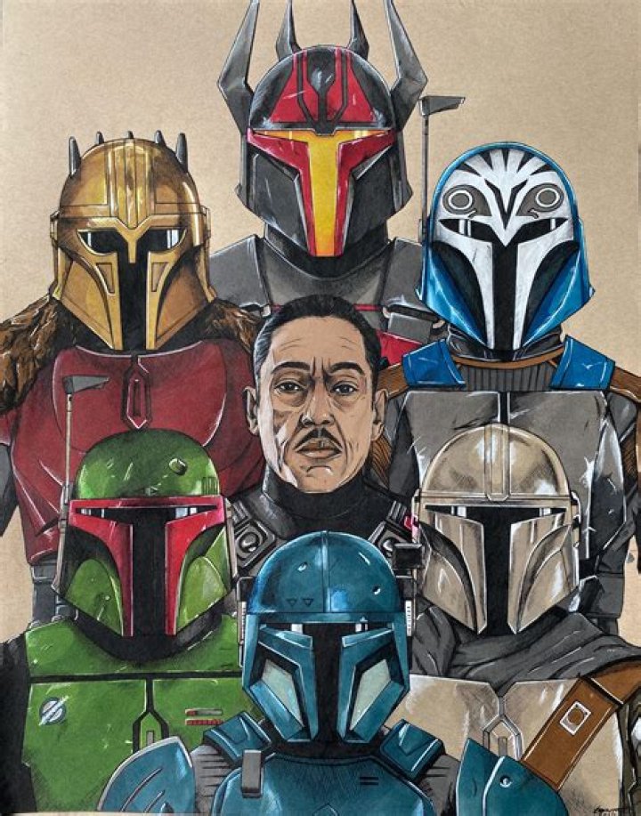 The Mandalorian faces down a rhino-looking thing