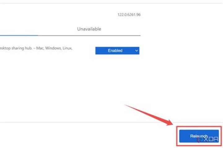 The Relaunch button