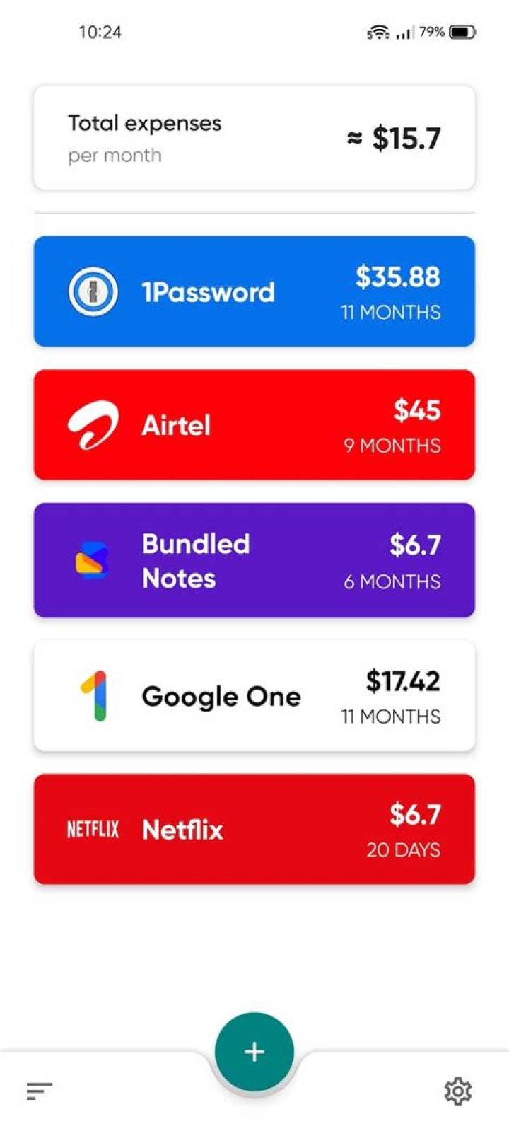 Tilla Android App Home
