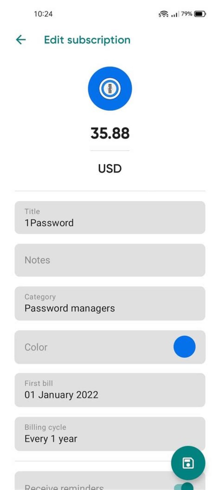 Tilla App Subscription Editor