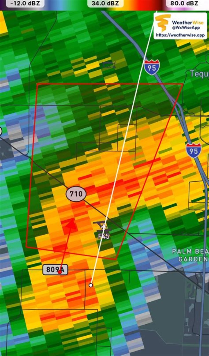 	Tornado warning for northeastern Palm Beach County	