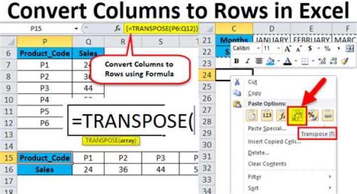 Transposed Excel Column Into Row Using Paste Special