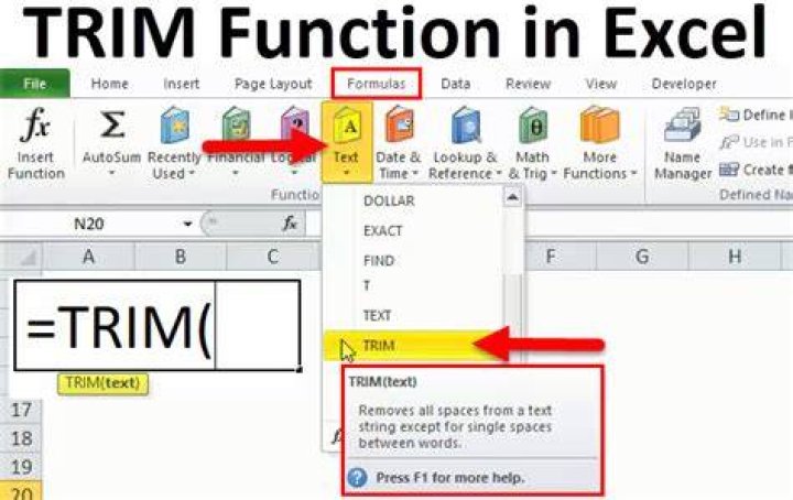 using the trim formula