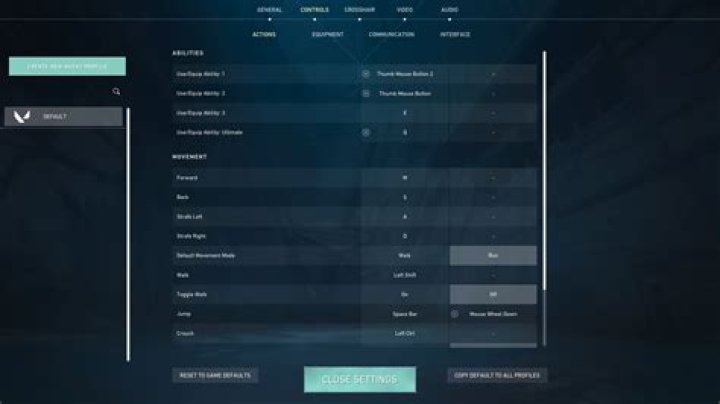 valorant keybinds