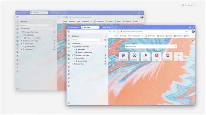 via browser customization options