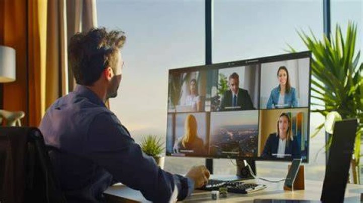 Virtual Meeting in Progress on a Laptop Screen