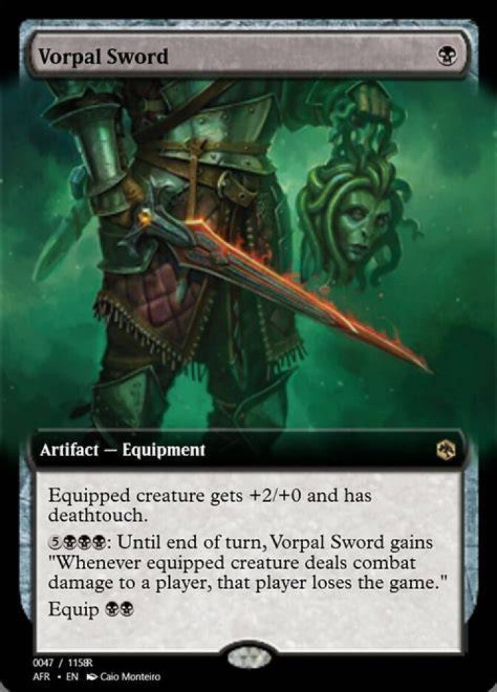 Vorpal Sword will include a borderless version as well with alternate art.