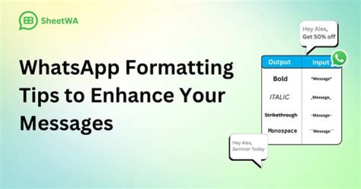 whatsapp formatting send message