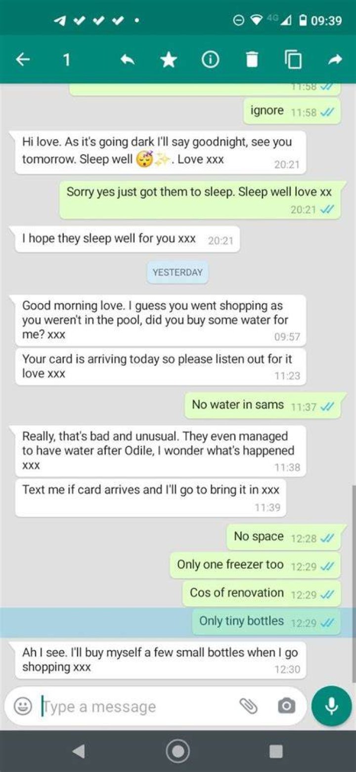 whatsapp time stamp select msg