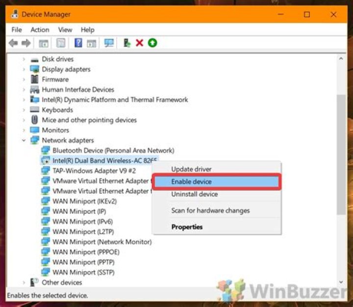 windows 10 device manager network adapter