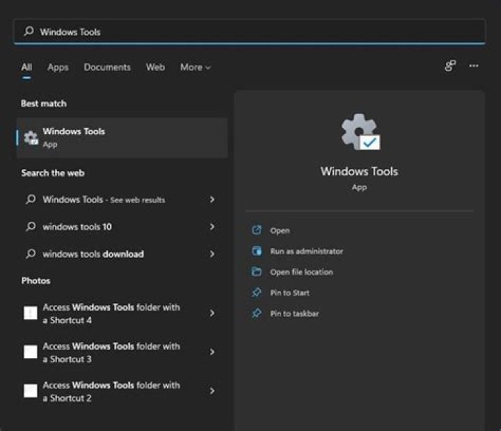 Windows Tools folder